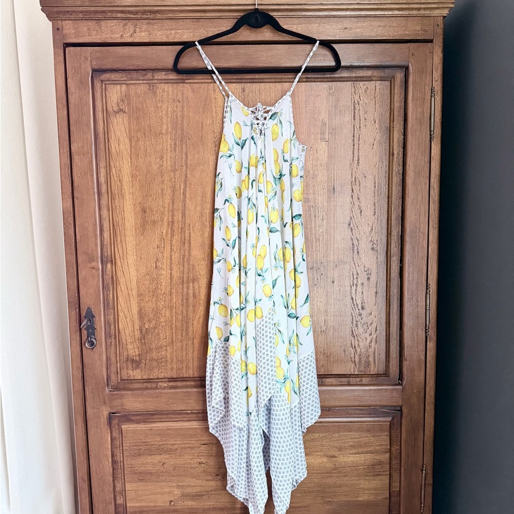 Lemon Print Jessica Simpson sheer swim cover